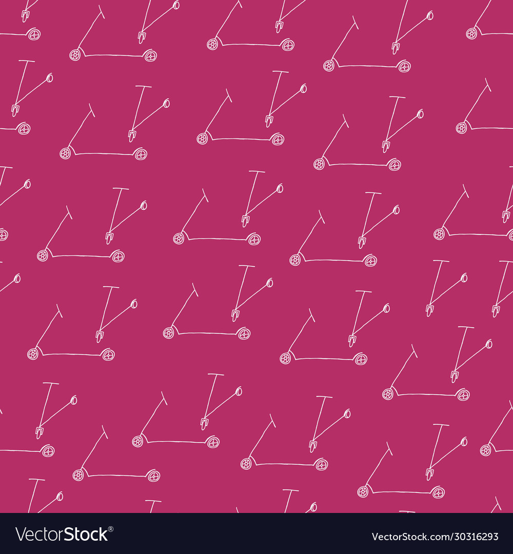 Seamless pattern scooter background simple design