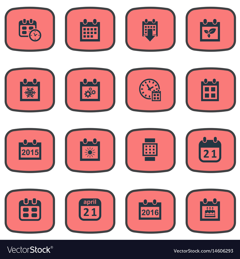 Set of simple date icons
