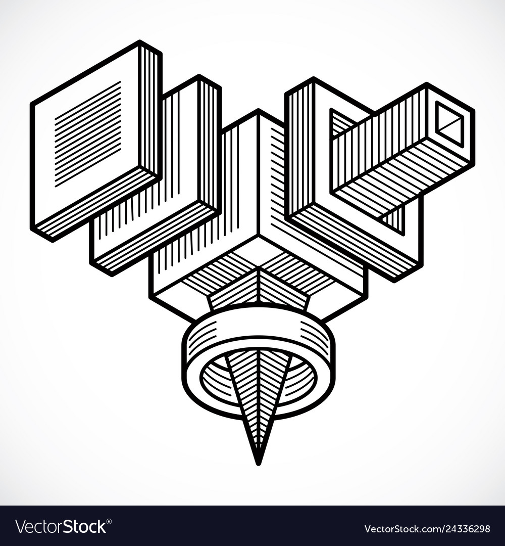 3d design abstract cube shape vector image 3d design abstract cube shape