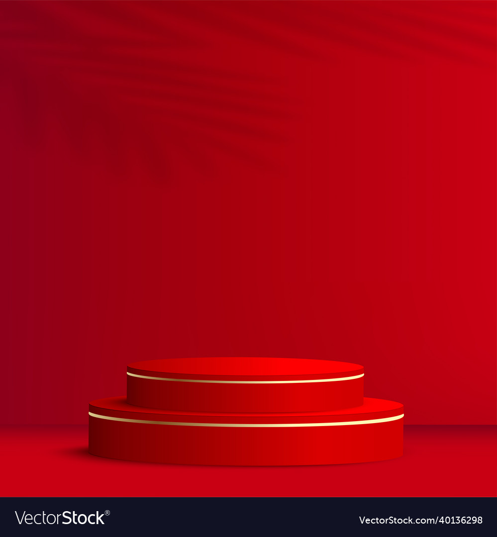 Abstract background with red color geometric 3d Vector Image Abstract background with red color geometric 3d