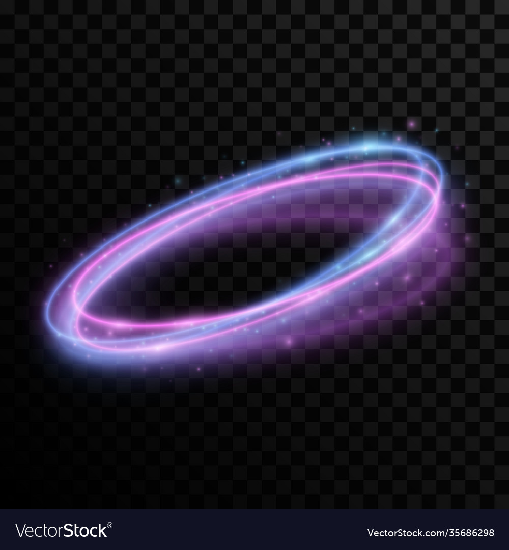 Abstract dynamic swirling purple and blue light Vector Image