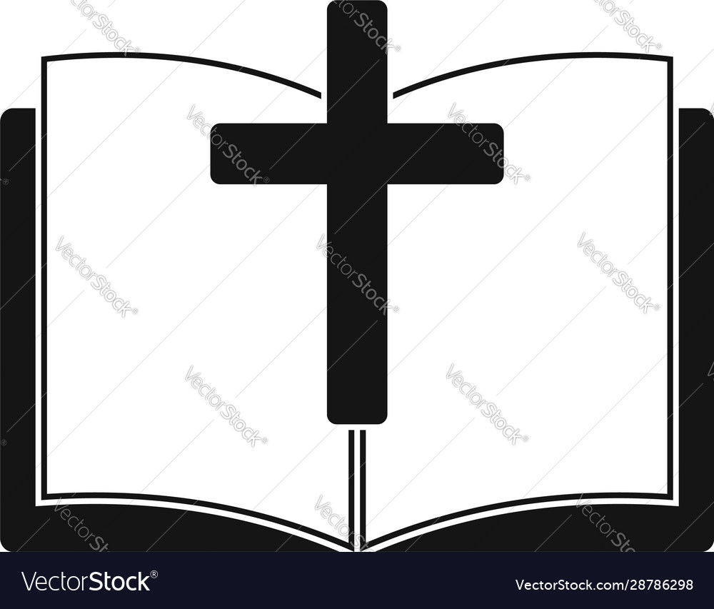 Bible book icon simple style Royalty Free Vector Image