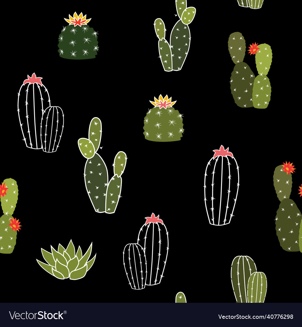 Cactus design - seamless repeat pattern use