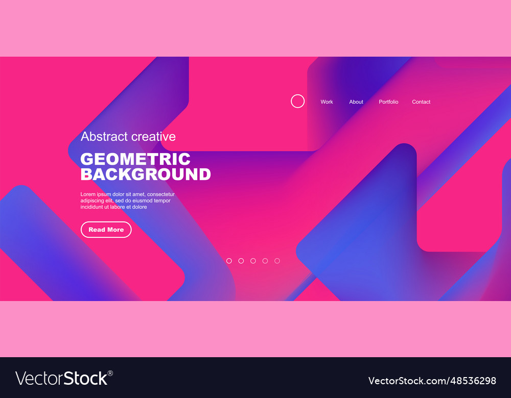 Fluid gradient triangles landing page background vector image Fluid gradient triangles landing page background