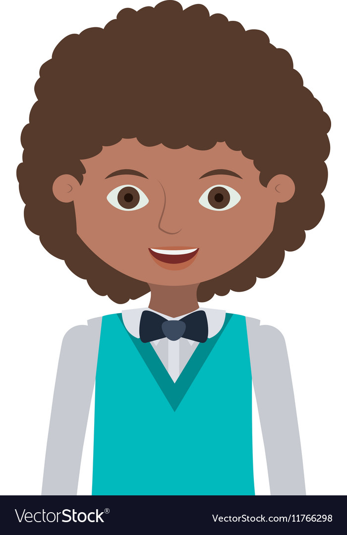 Half Body Man Young With Wavy Hair And Formal Suit