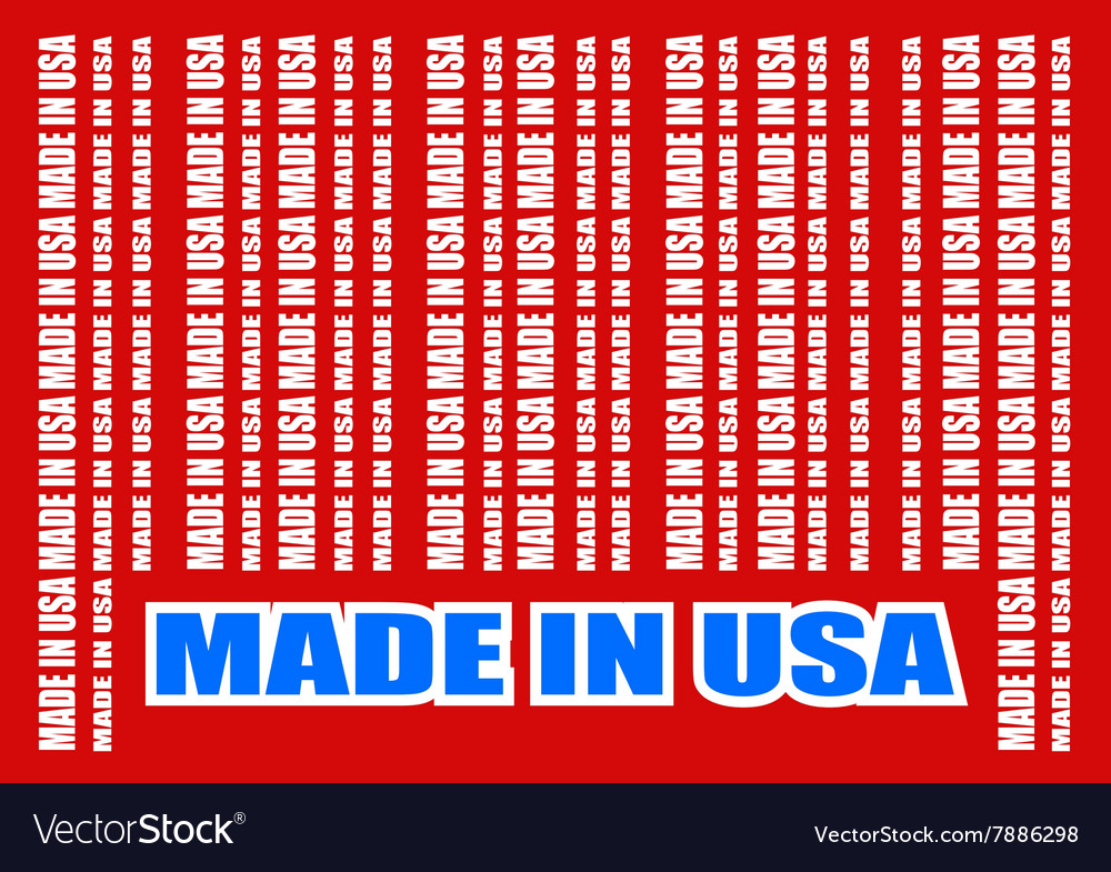 Made in usa text and bar code from same words