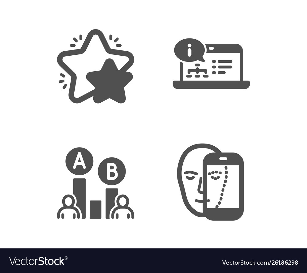 Online documentation star and ab testing icons