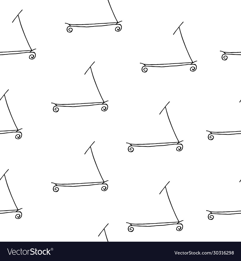 Seamless pattern scooter background simple design Vector Image Seamless pattern scooter background simple design