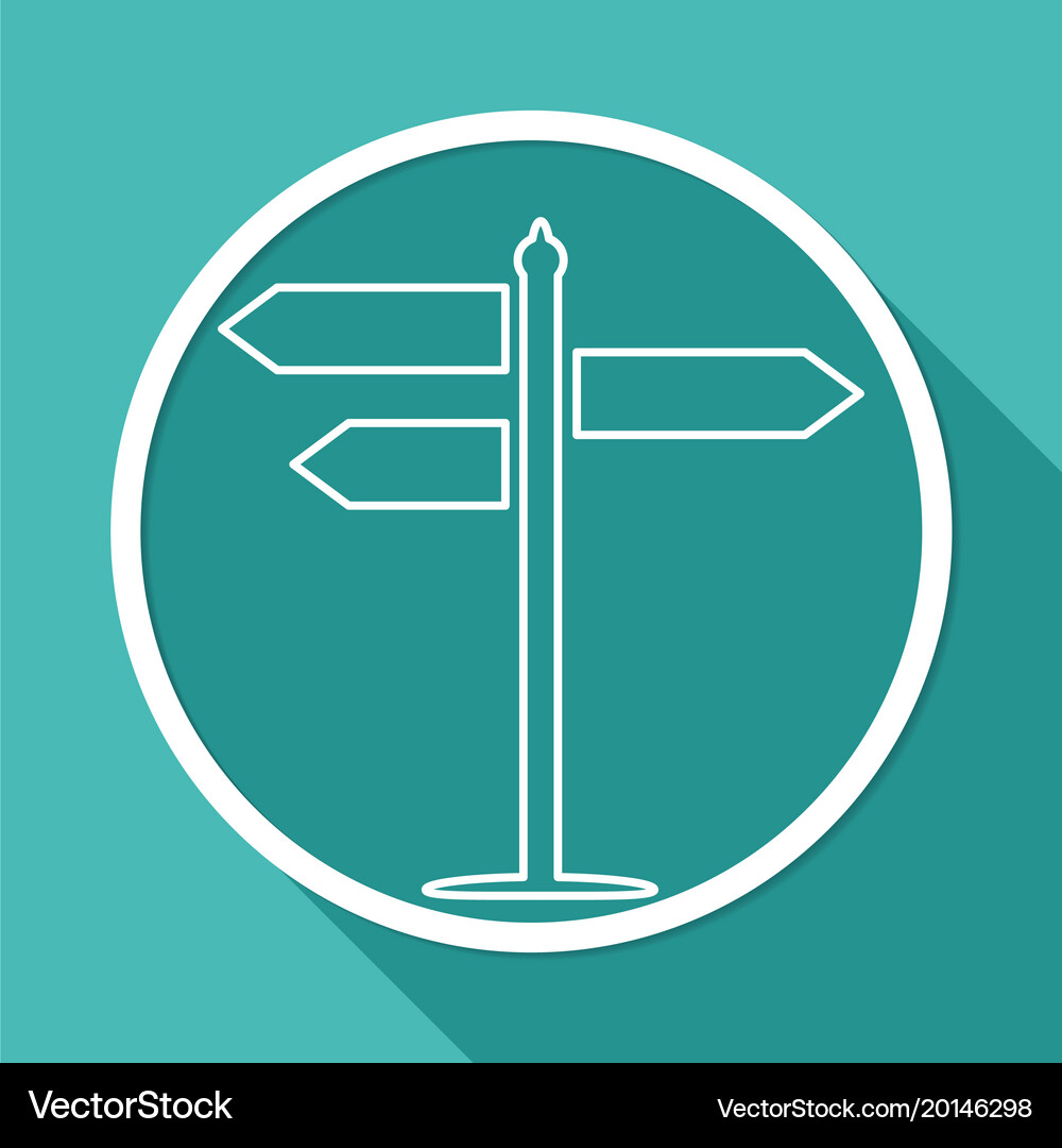 Signpost icon Royalty Free Vector Image - VectorStock