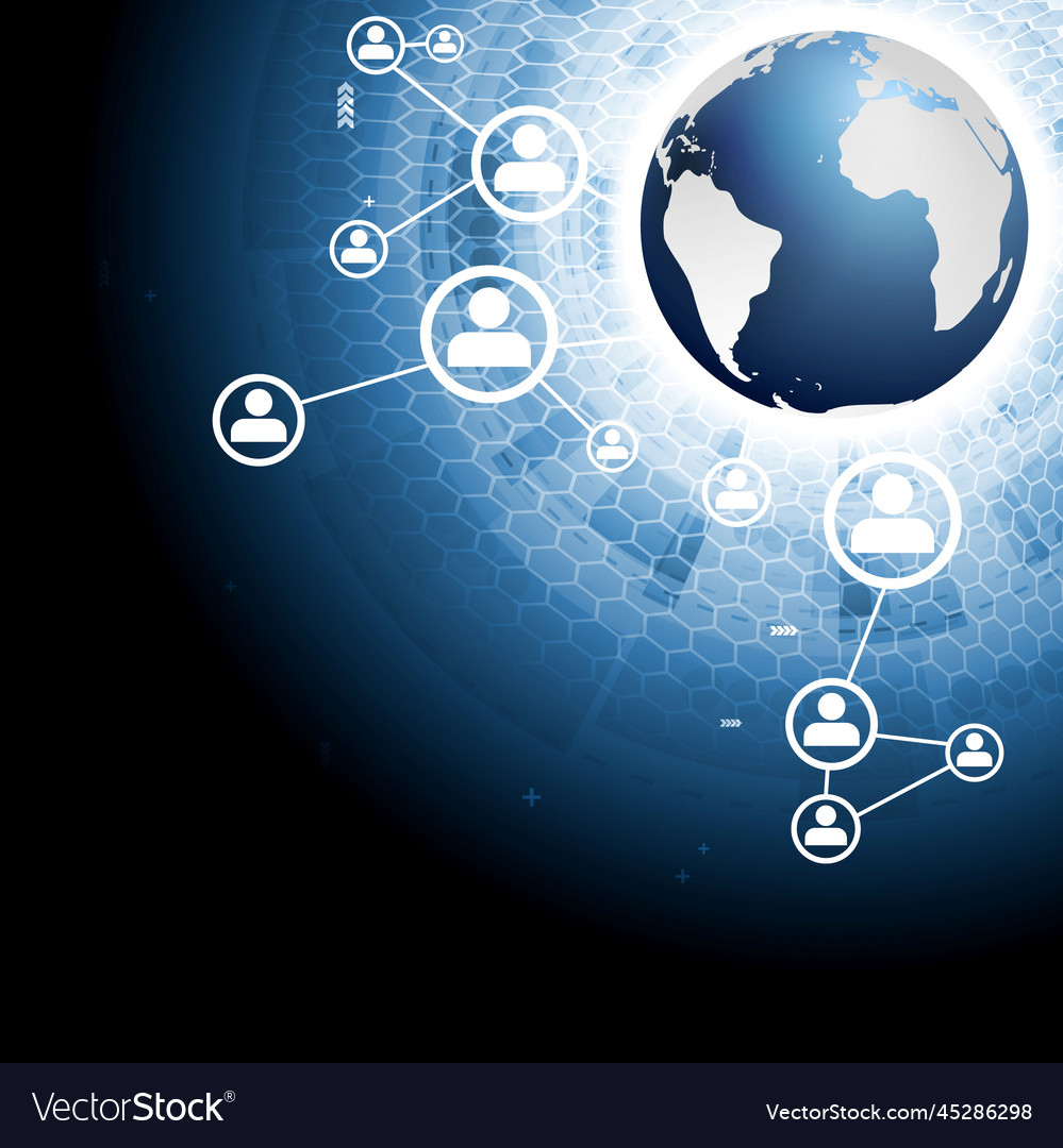 Tech concept abstract background with globe