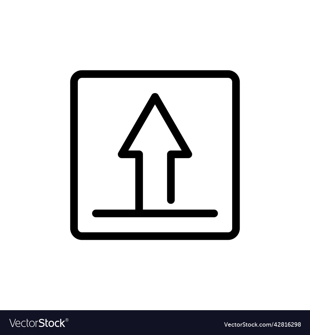 Up arrow icon with rectangle suitable for upload vector image Up arrow icon with rectangle suitable for upload