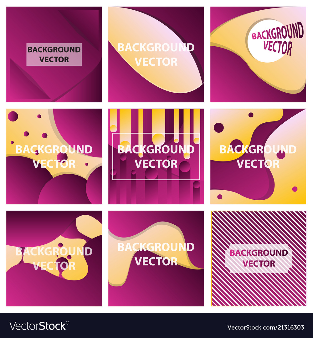 Abstract background set art template design Vector Image Abstract background set art template design