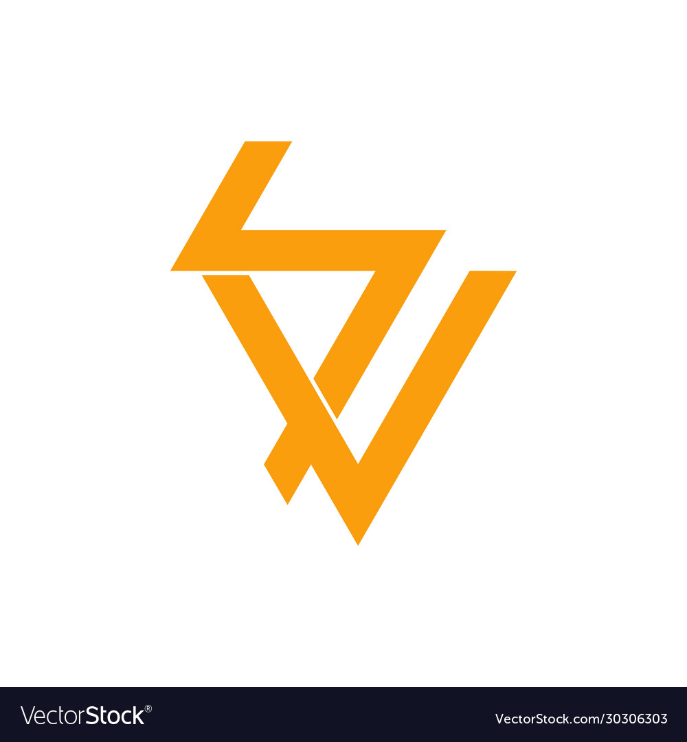 Abstract letter sv simple thunder bolt