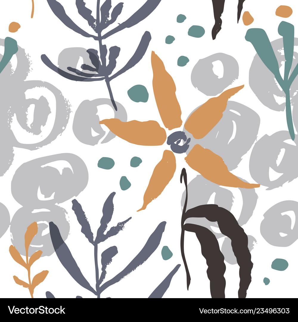 Botanical Seamless Pattern Royalty Free Vector Image