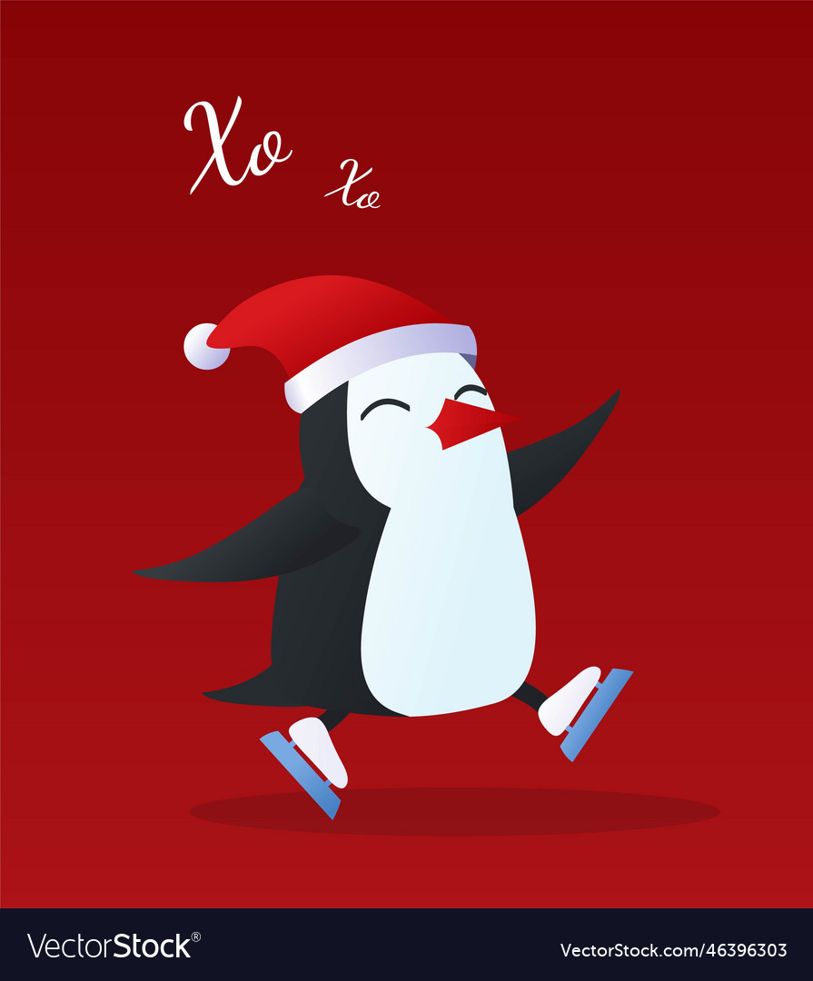 Christmas penguin banner