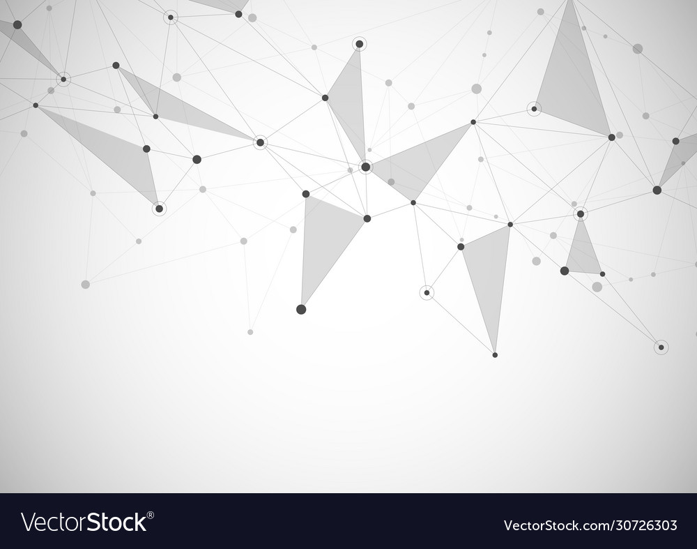 Connecting dots and lines global network vector image Connecting dots and lines global network