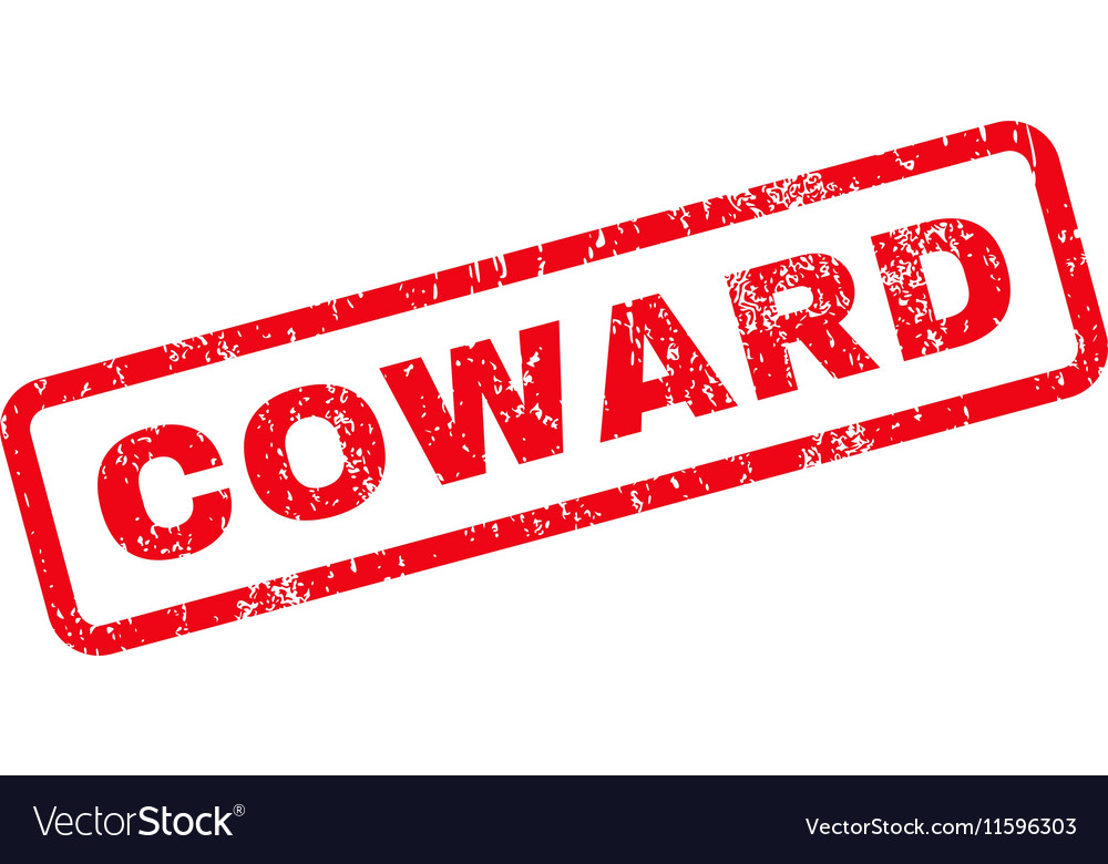 Coward text rubber stamp Royalty Free Vector Image