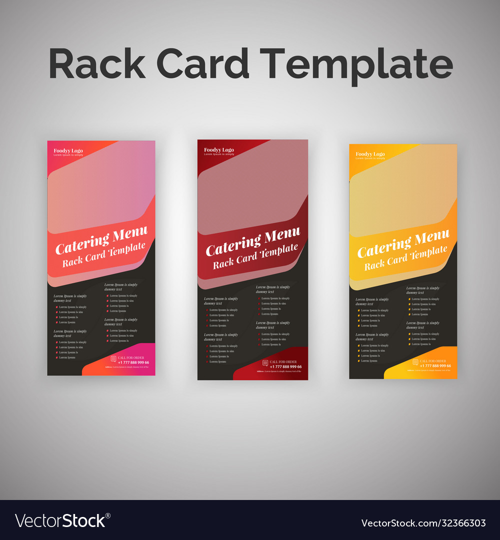 Creative catering menu rack card dl flyer template