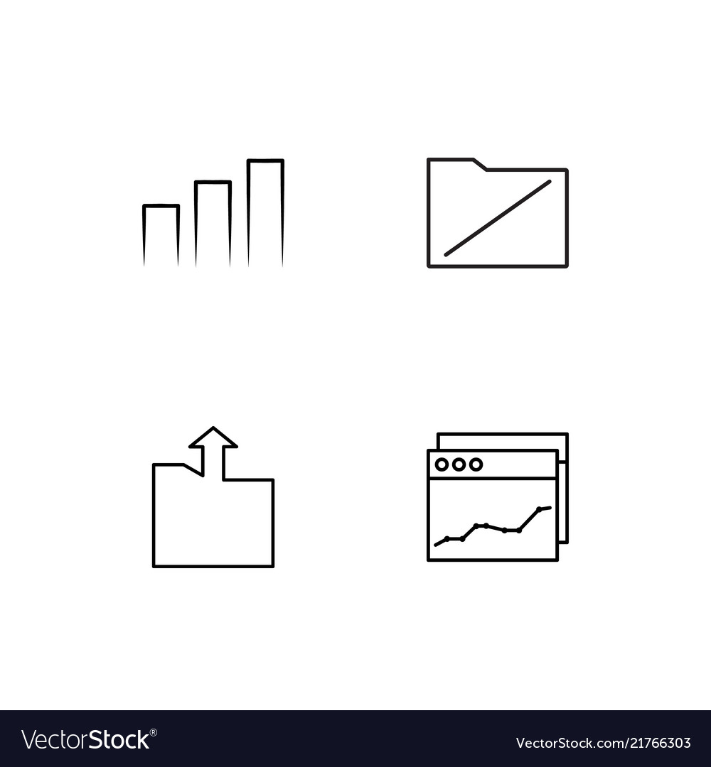 Data analytics icons set