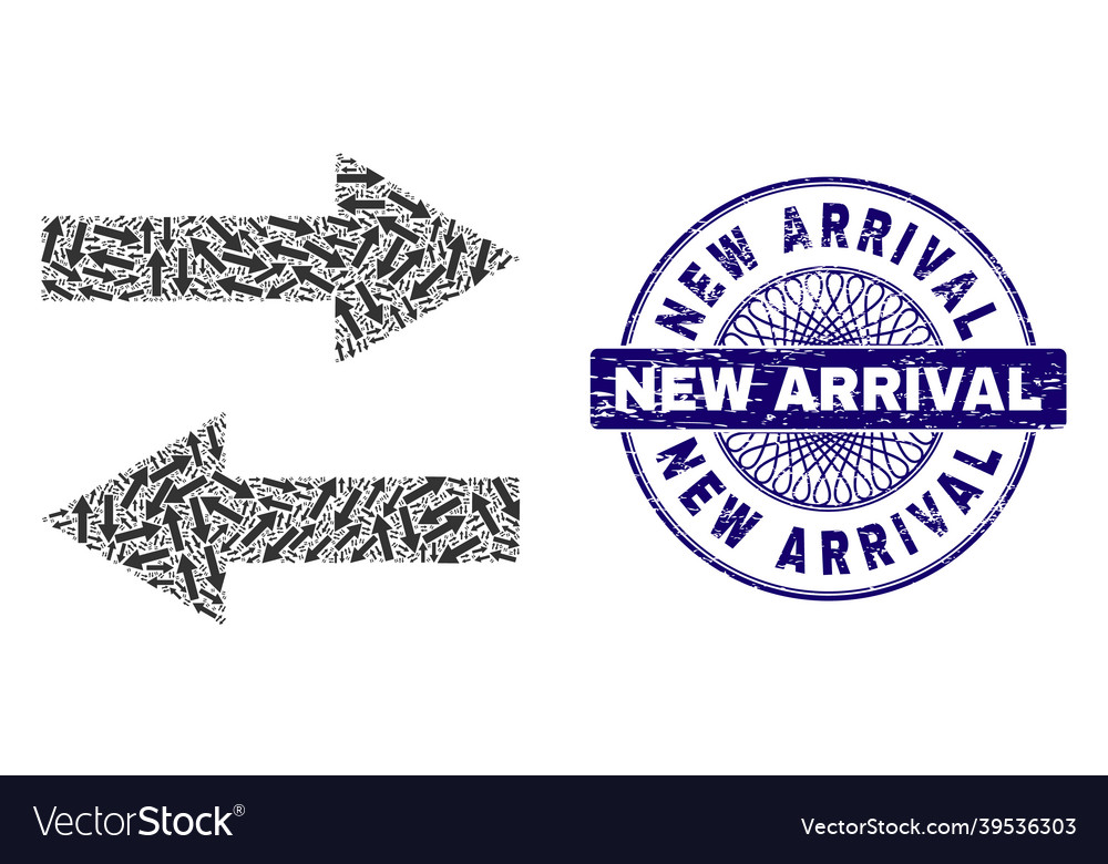 Horizontal flip arrows recursion composition vector image Horizontal flip arrows recursion composition