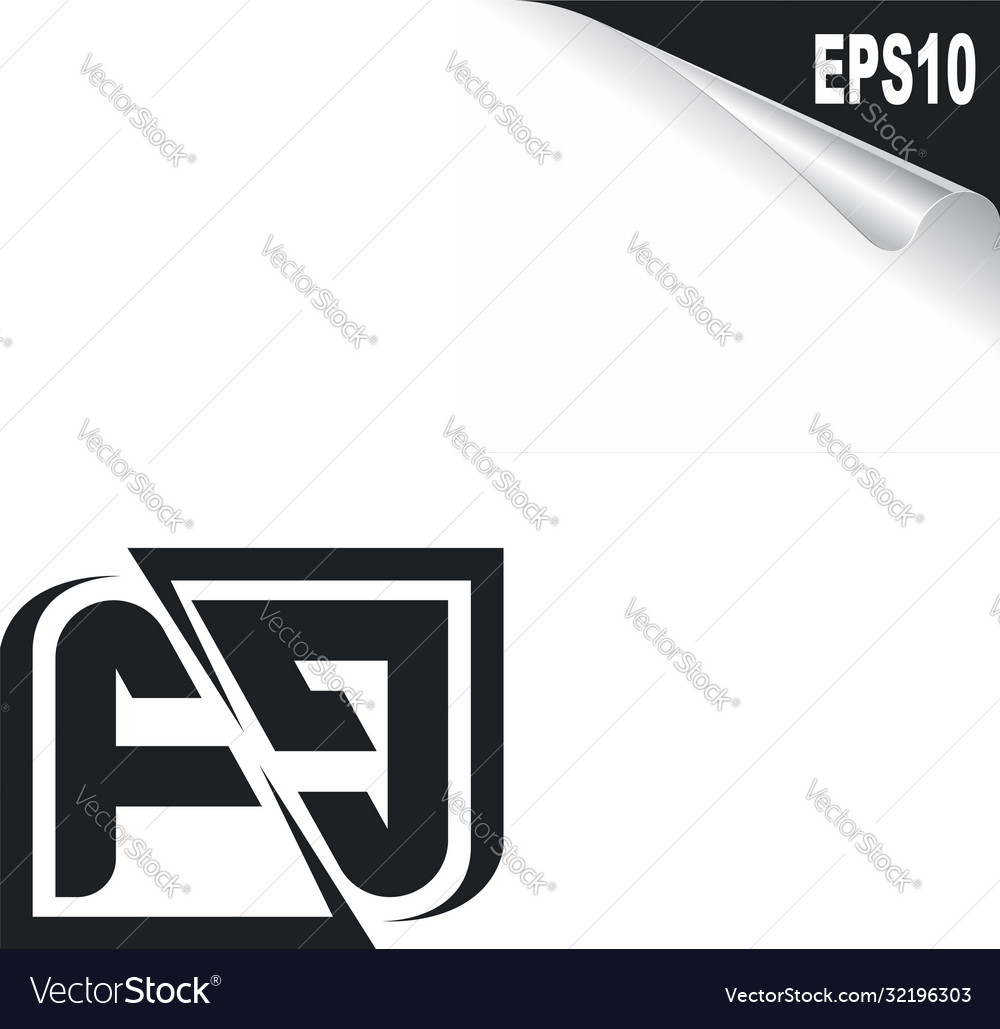 Initial fg logo design with shape style Vector Image Initial fg logo design with shape style