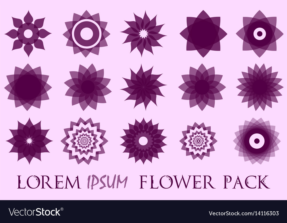 Pack of 15 transparent pink abstract geometric