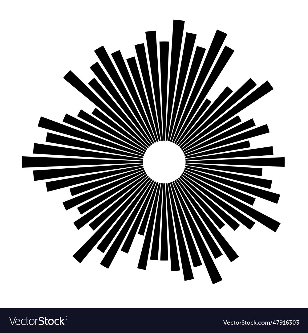 Radial burst lines design element abstract vector image Radial burst lines design element abstract