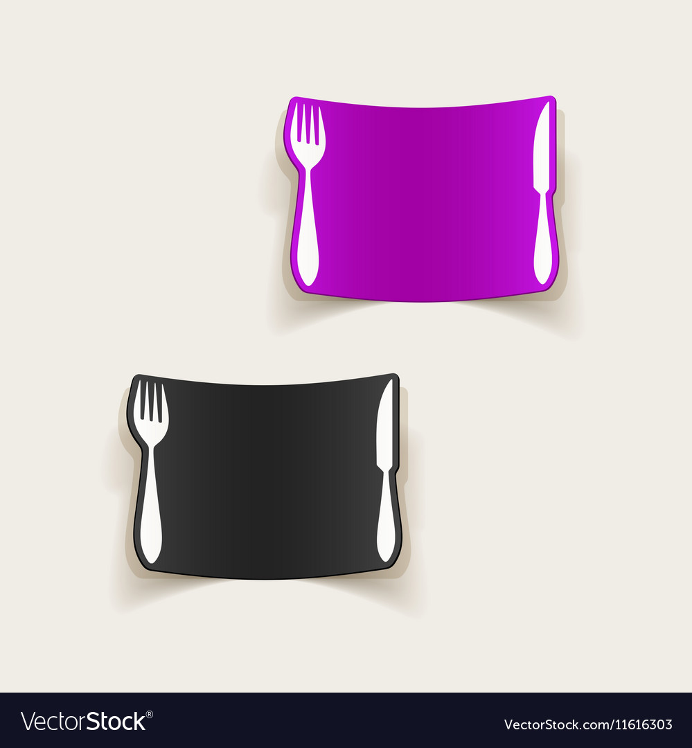 Realistic design element knife fork