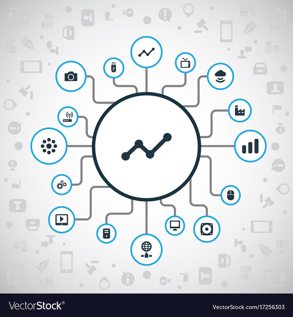 Set of simple gadget icons