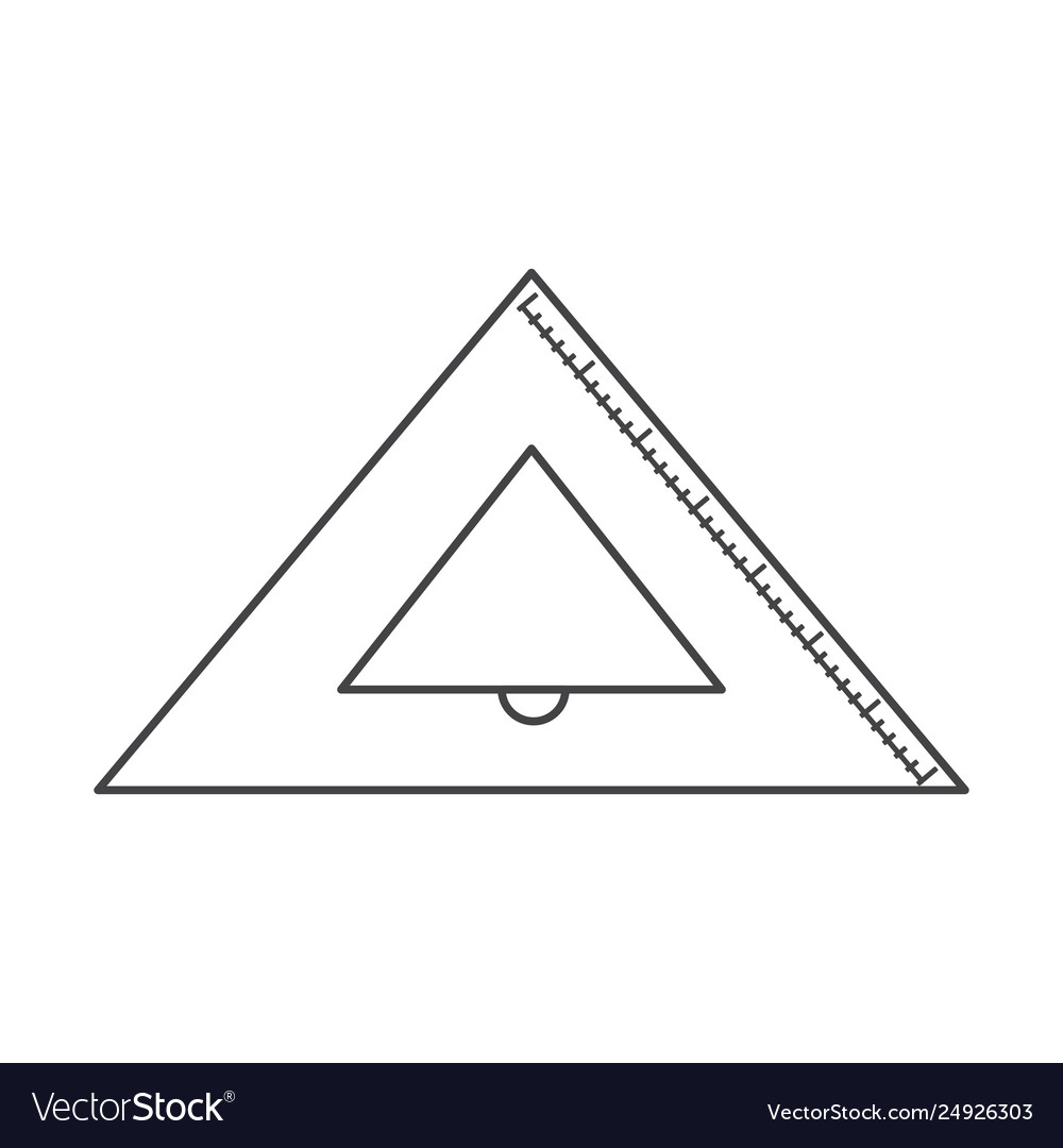 Squaring rule tool isolated icon