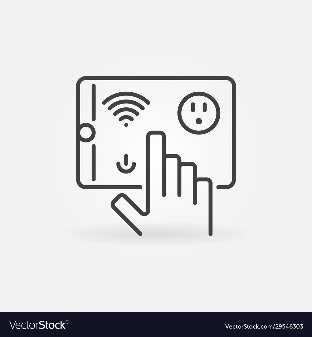 Tablet with wi-fi and us smart socket vector image Tablet with wi-fi and us smart socket