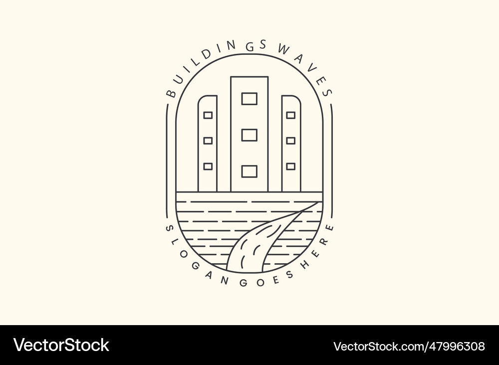 Building waves Royalty Free Vector Image - VectorStock