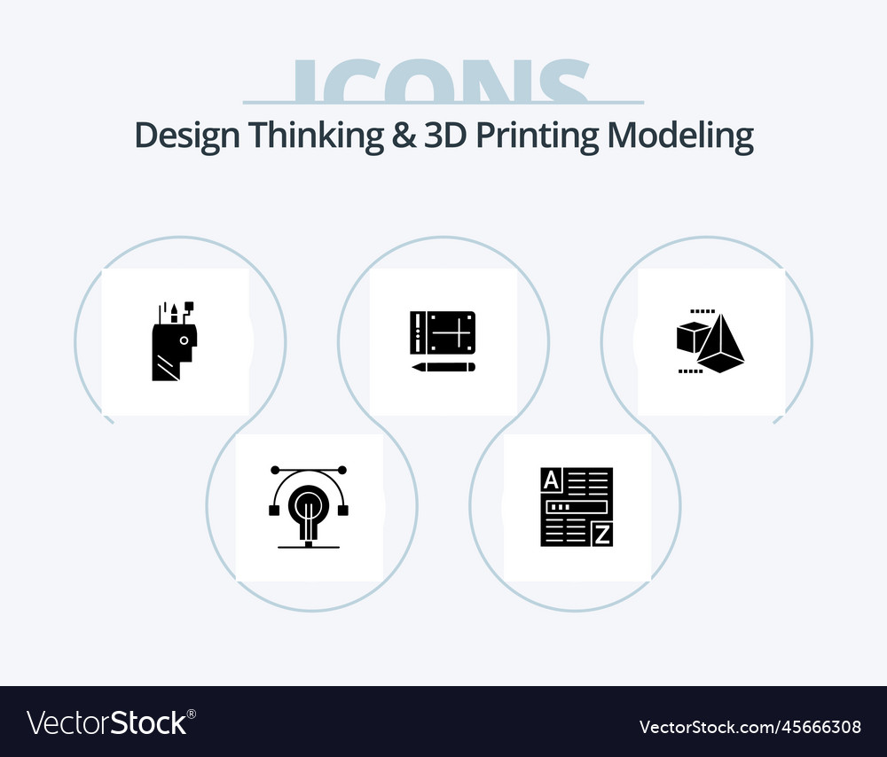 Design thinking and d printing modeling glyph