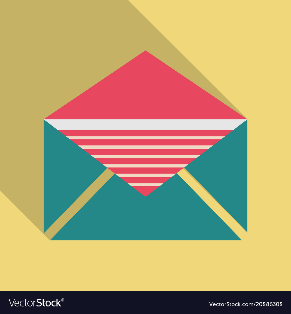 Envelope opened isolated on a background