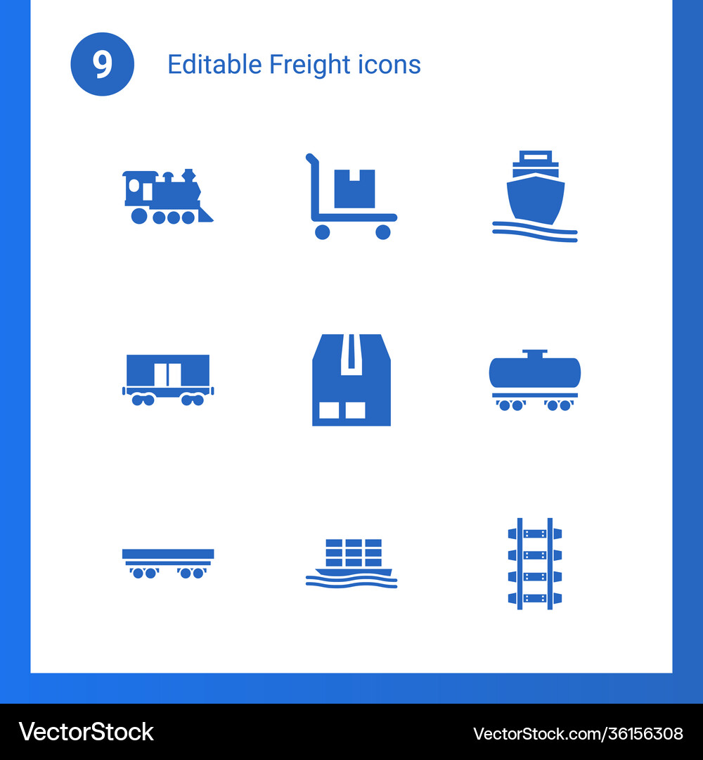 Freight icons Royalty Free Vector Image - VectorStock