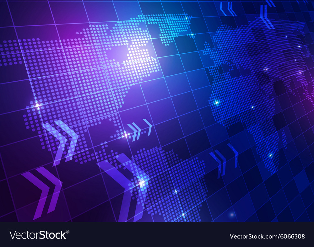 Global Technology Map Background