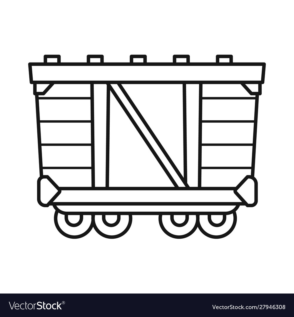 Isolated object wagon and container symbol web