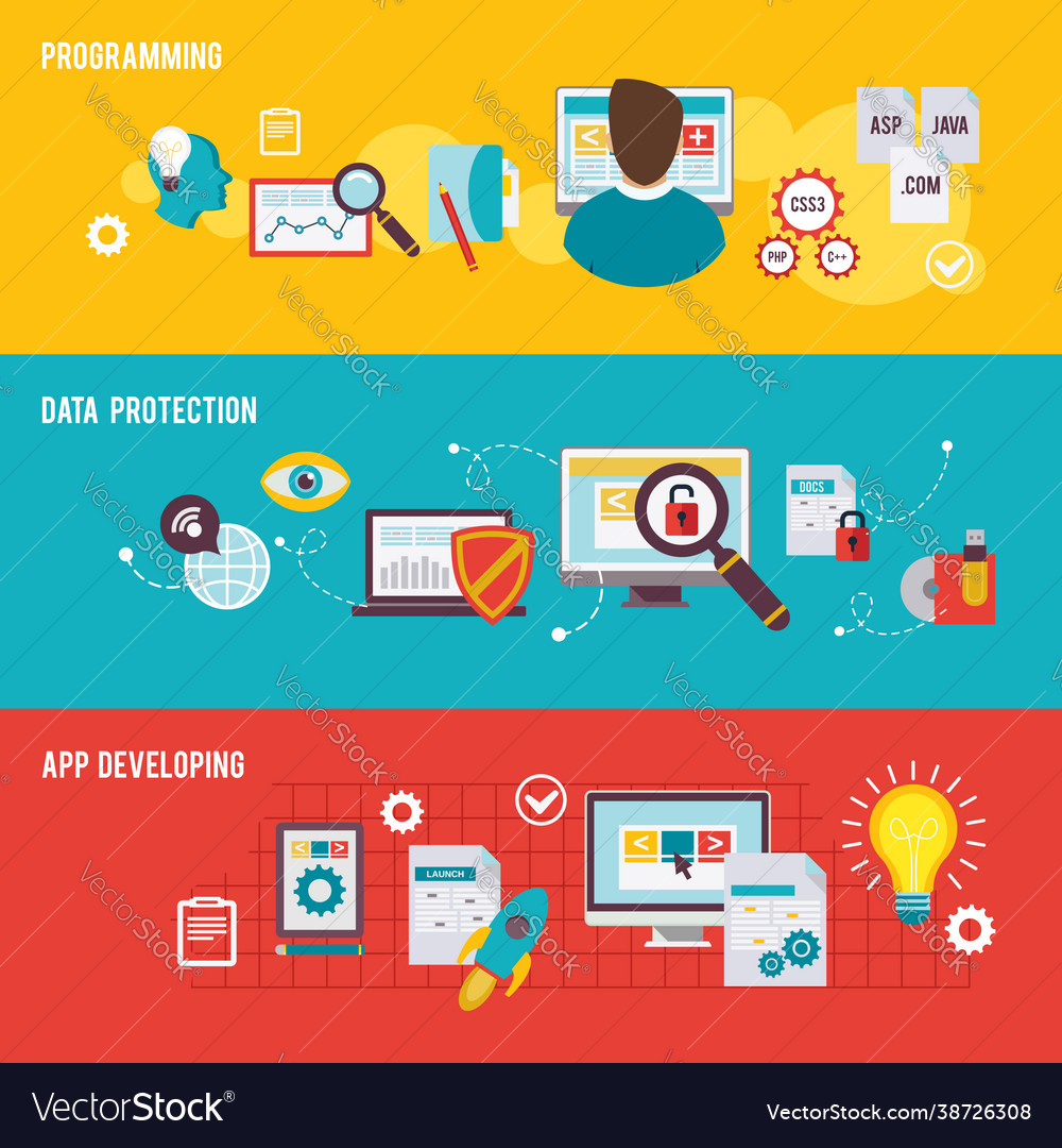 Programmer icon flat vector image Programmer icon flat