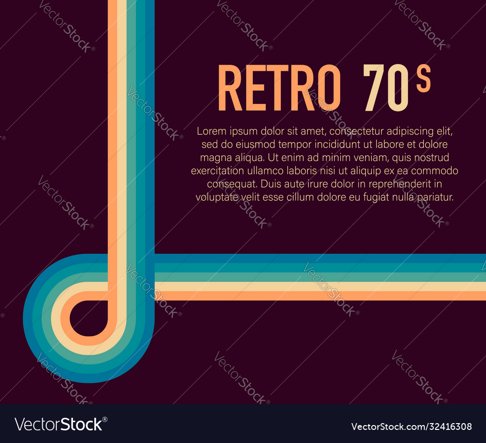 Retro 70s Abstract Lines Background