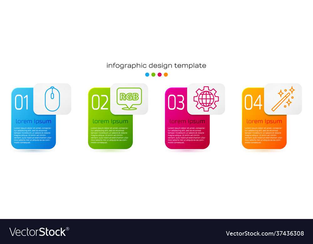 Set line computer mouse speech bubble with rgb vector image Set line computer mouse speech bubble with rgb
