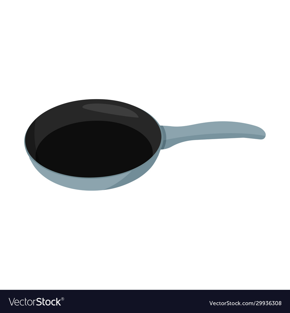 Simple frying pan isolated on Royalty Free Vector Image