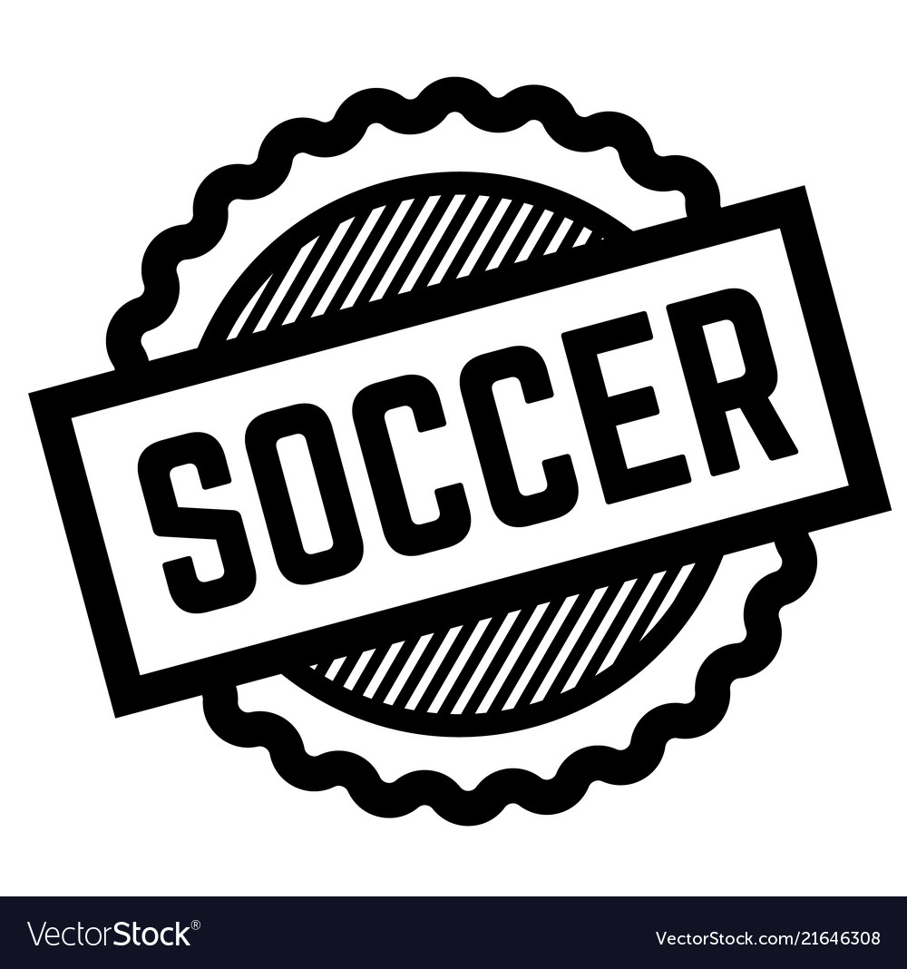 Soccer black stamp