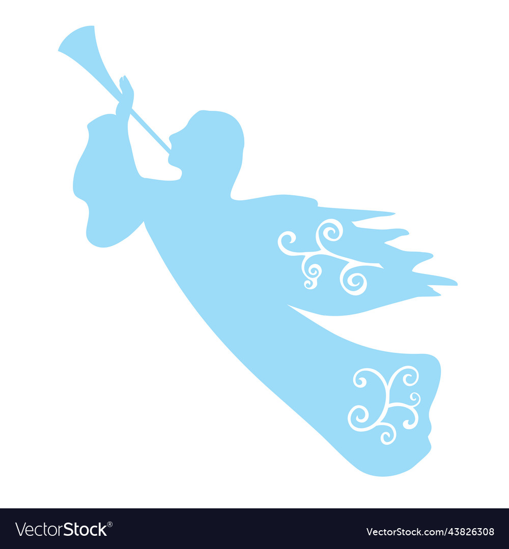 Trumpeting angel Royalty Free Vector Image - VectorStock