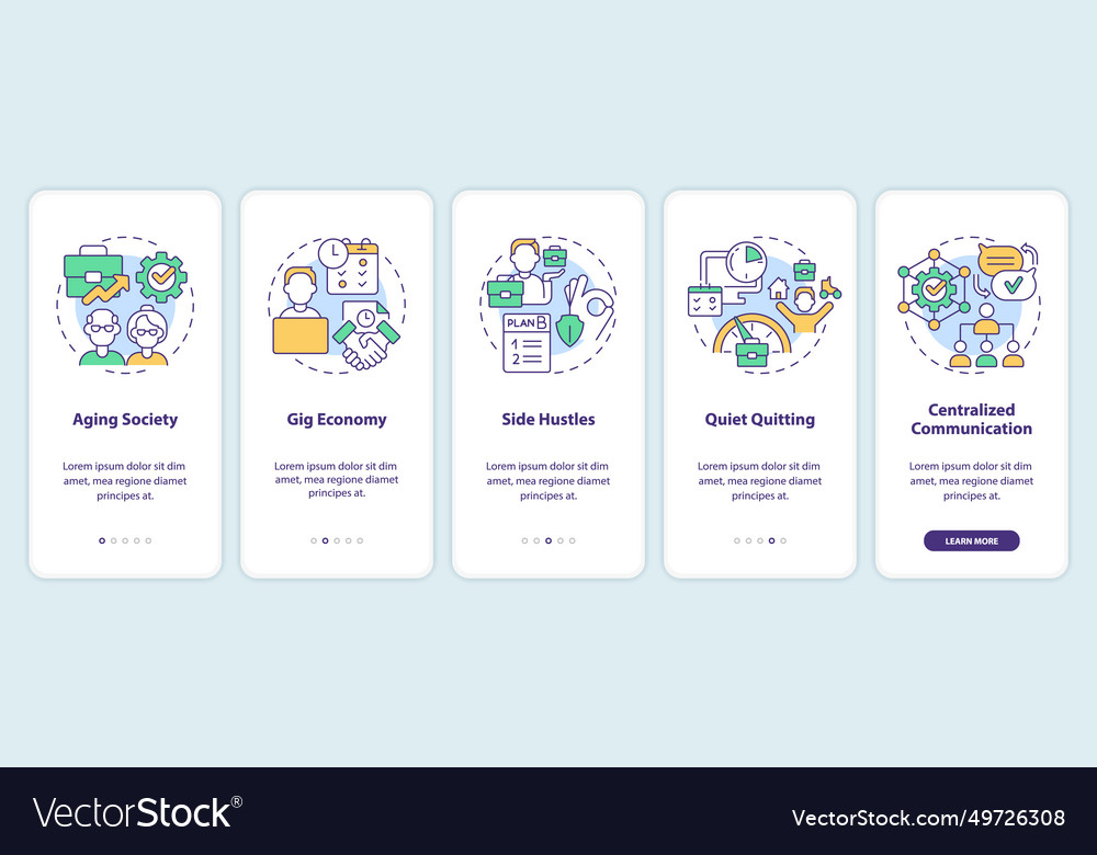Walkthrough workplace dynamics with thin line vector image Walkthrough workplace dynamics with thin line