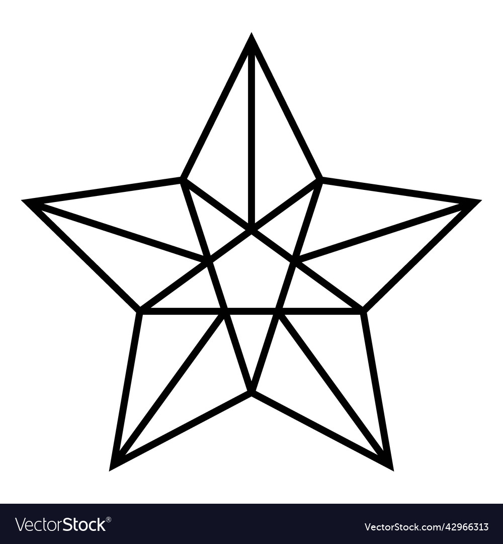 3d star stroke icon