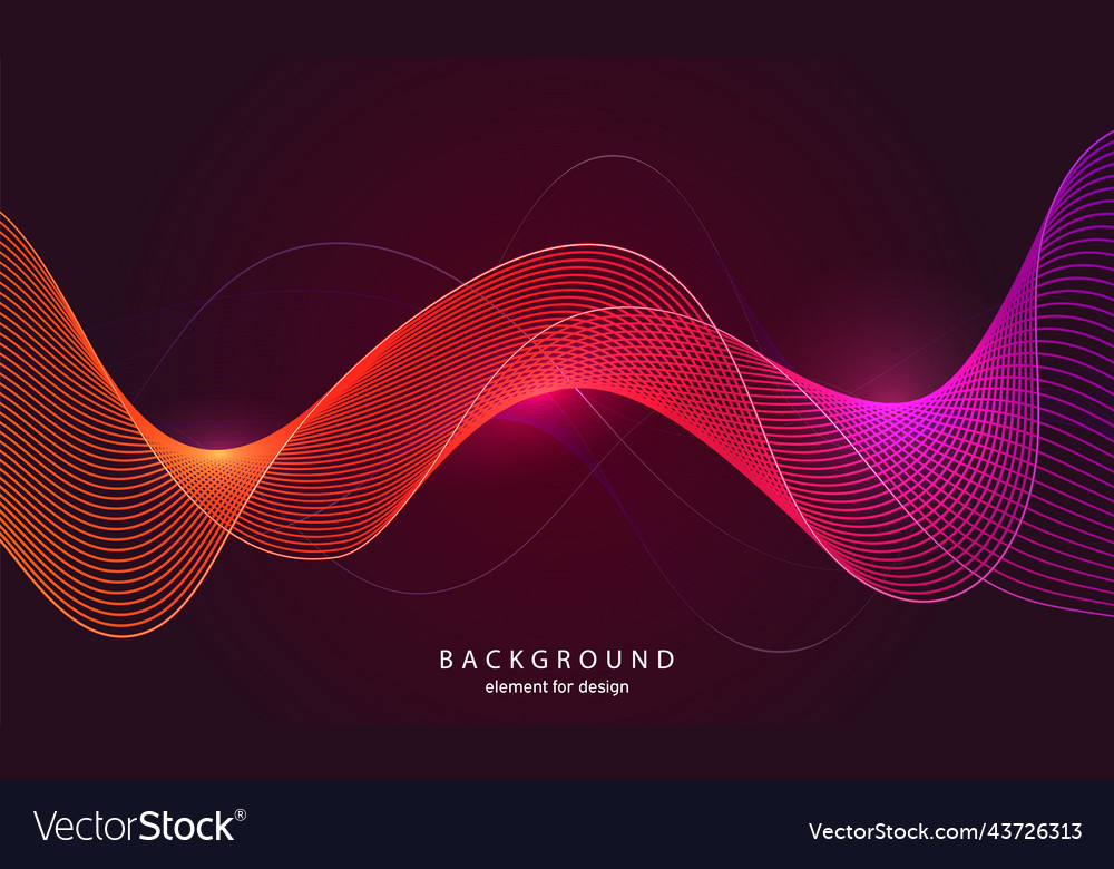 Abstract wave background element for design