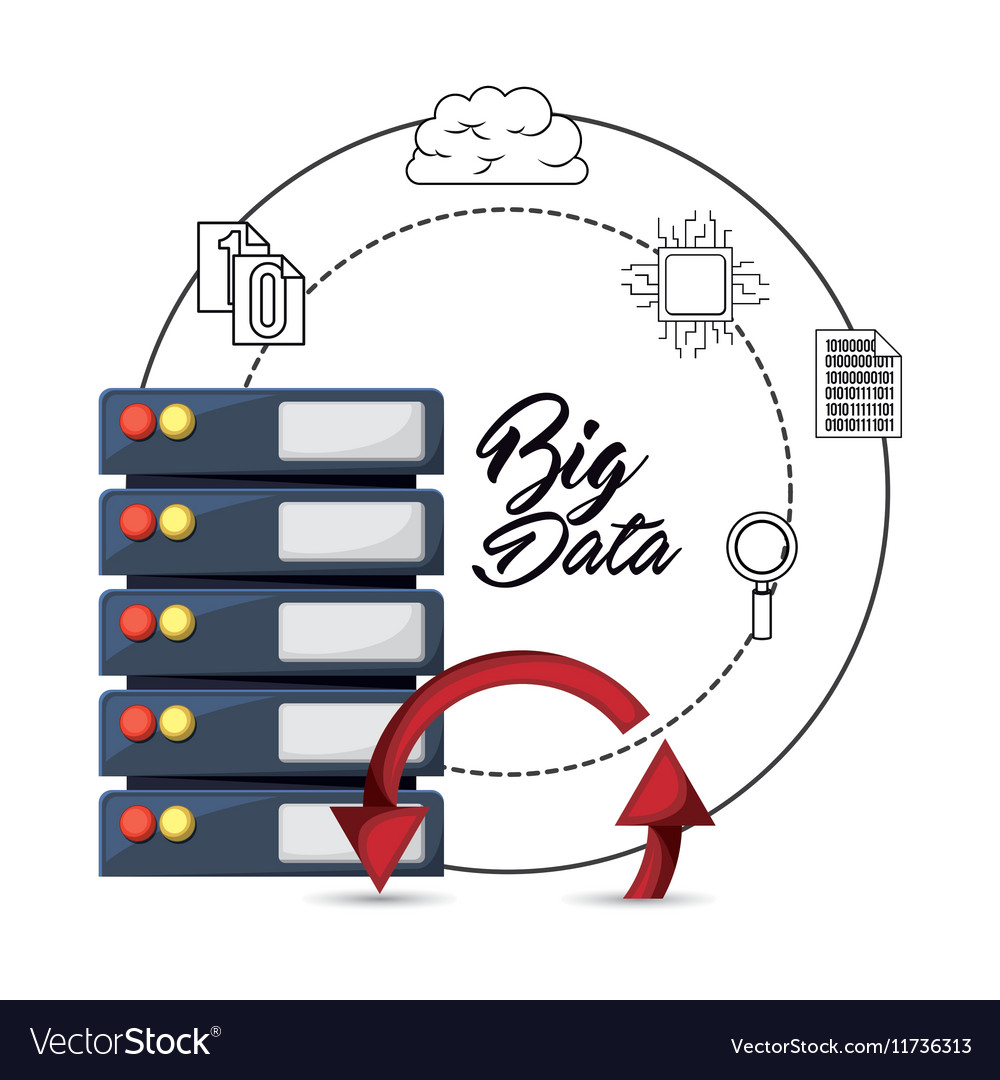 Big data related icons image