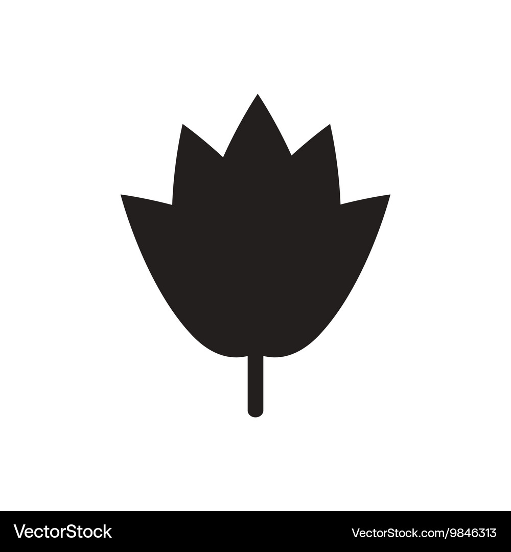 Black icon on white background tree leaf Vector Image