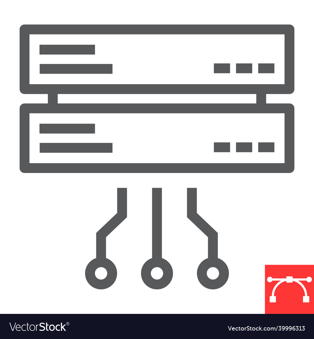 Data network line icon