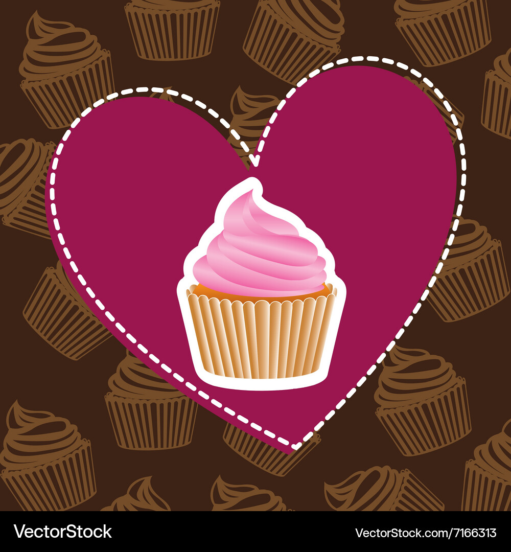 Delicious cupcake design Royalty Free Vector Image